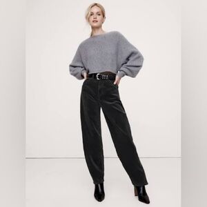 Angel Brown Corduroy-Waist Pants - Deep Brown